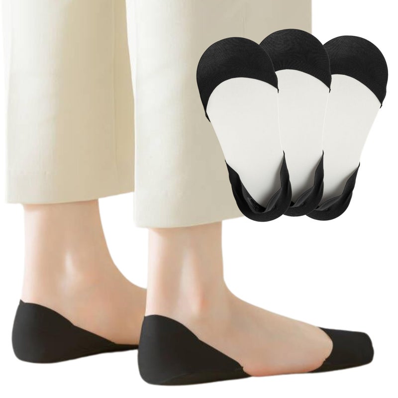 F Flammi No Show Socks Women Non-Slip Invisible Liner Socks Cotton for Flats Heels Pumps Lofers - Image 1