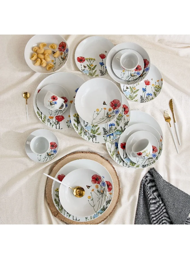 Home Box Atlanta 20-Piece Gardenia Print Dinner Set - Serves 4