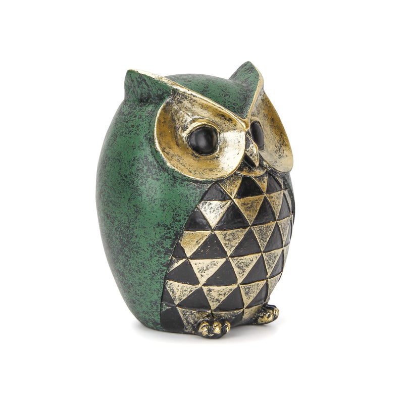 Leekung Owl Statue for Home Decor Accents,Owl Decor for Modern Bathroom Bookshelf Bedroom Mantle Living Room Home Office TV Stand Shelf Boho Decorations,Retro Decor Small Bird Items Gift for Women - Image 3