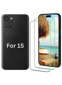 iPhone 15 1 Piece Carbon Fiber Skin Wrap and 2 Piece 10H Screen Protectors - pzsku/ZF1CD14758DFC545752B7Z/45/_/1738256833/2417c903-9dbd-4660-b4ea-280c1e5d9f5e