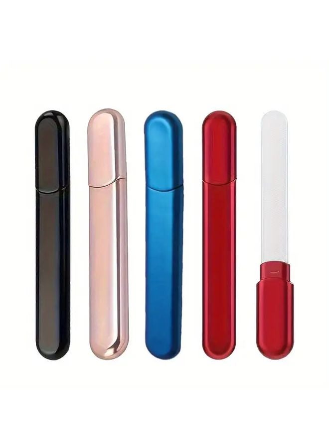 ملف أظافر ثنائي الجوانب مصقول بجزيئات النانو، أسود بارد، بيضاوي الشكل، أداة للعناية باليدين والقدمين - Image 5