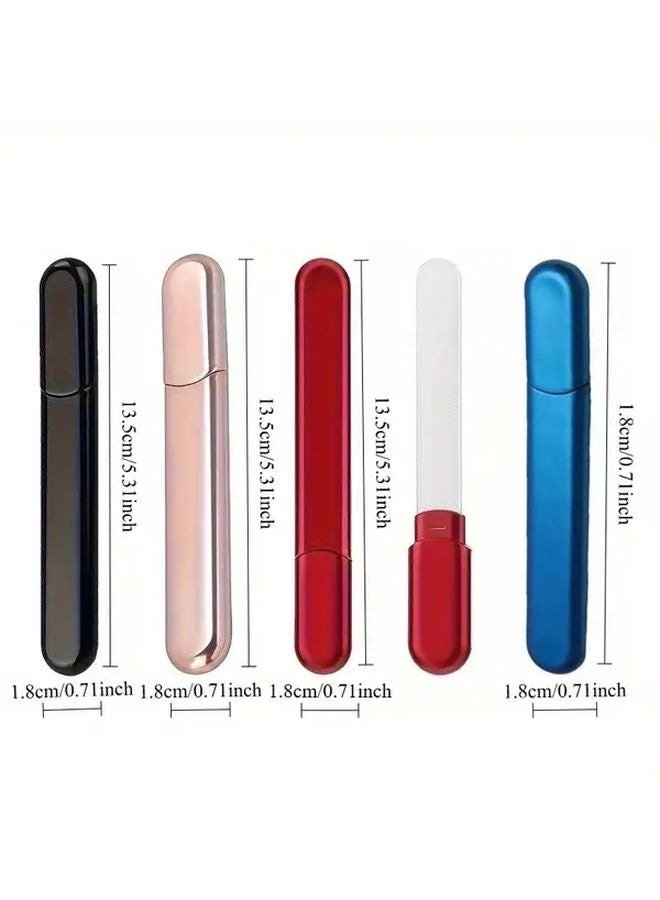 ملف أظافر ثنائي الجوانب مصقول بجزيئات النانو، أسود بارد، بيضاوي الشكل، أداة للعناية باليدين والقدمين - Image 4