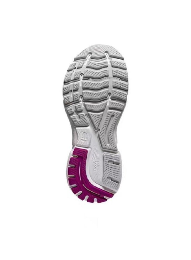 Brooks 【Back To School】Ghost 15 Cushioning Professional Men and Women  Running Shoes White/Pink  - Image 4