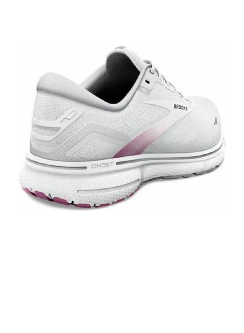Brooks 【Back To School】Ghost 15 Cushioning Professional Men and Women  Running Shoes White/Pink  - Image 3