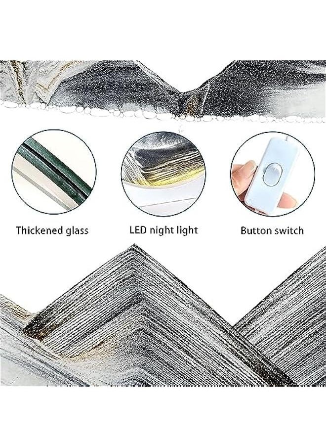 Arabest - 3 Color Changing Moving Sand Art Picture Round Glass 3D Deep Sea Sandscapes for Relaxing Desktop Decoration in Home Office - Image 1