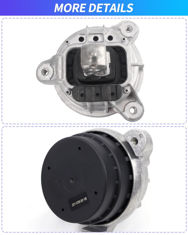 SHSBSCAR مجموعة مثبتات محرك أمامية يسار ويمين 2PCS، متوافقة مع BMW F10 F11 528i محرك N20 (2012-2016)، استبدال# 22116785601، 22117935149 - Image 5