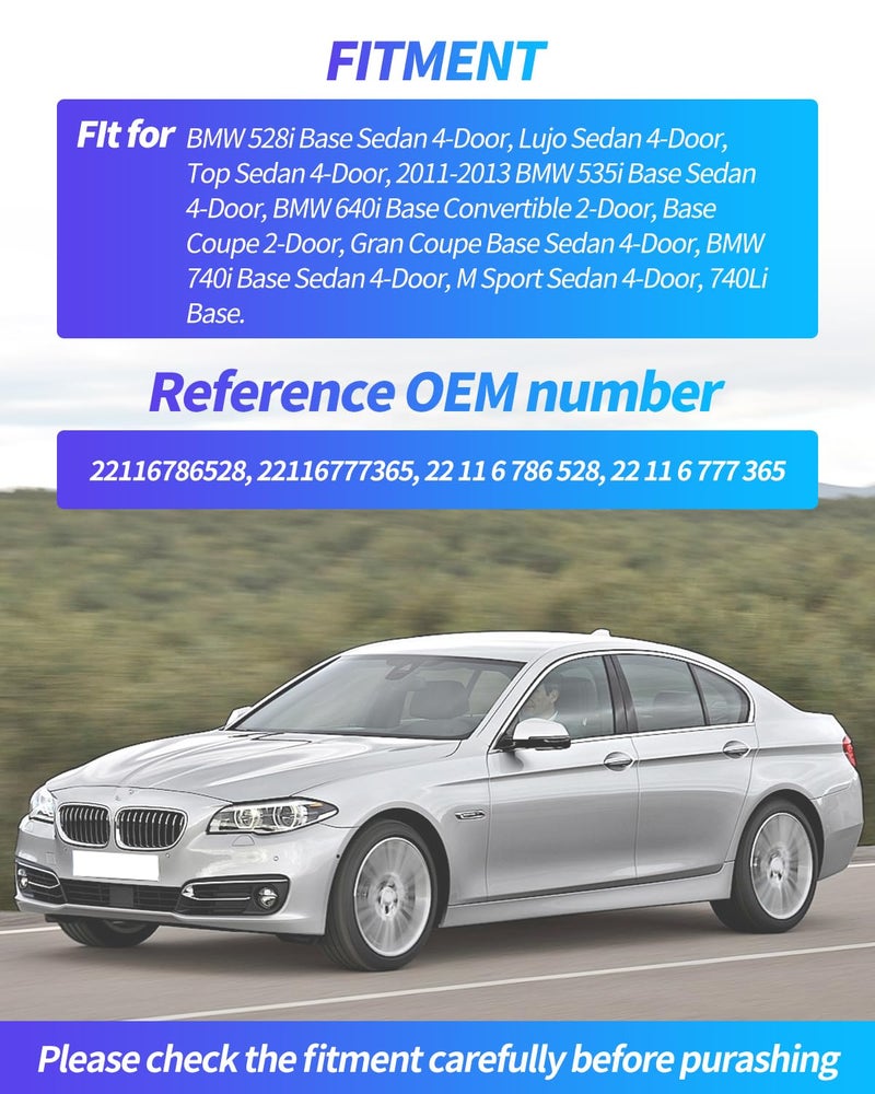 SHSBSCAR مجموعة مثبتات محرك أمامية يسار ويمين 2PCS، متوافقة مع BMW F10 F11 528i محرك N20 (2012-2016)، استبدال# 22116785601، 22117935149 - Image 4