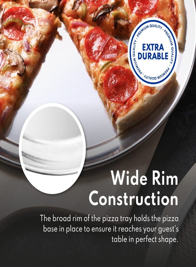 نيو ستار فود سيرفيس صينية بيتزا من الألومنيوم عالية الجودة من نيو ستار فود سيرفيس، رقم المنتج 536594، صينية خبز، تصميم كوبيه، مقاس 18 بوصة - Image 5
