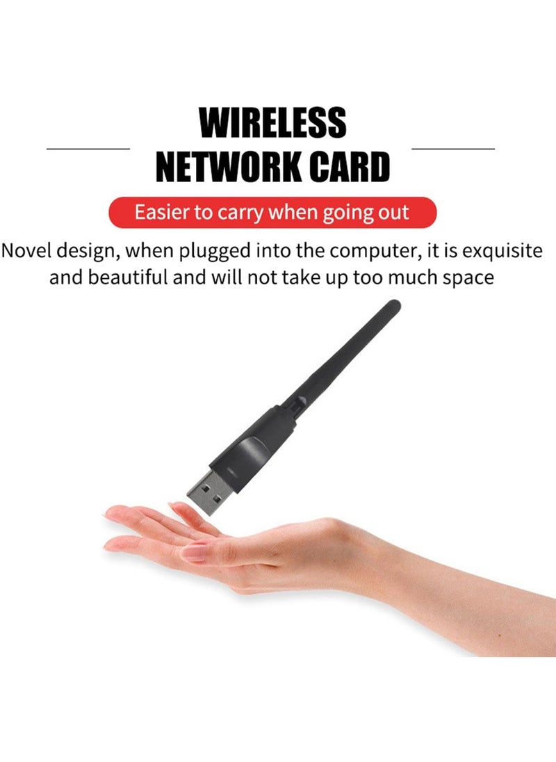 Generic Wireless WiFi Adapter with External Antenna, MT7601 Network Chip, 2dB Noise Rate, High-Speed Data Transfer for PC  - Image 2