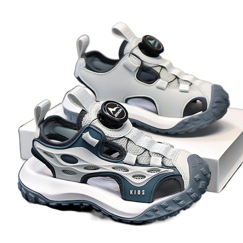 Sandals Boy'S Summer Children'S Sports Beach Shoes Big Boy'S Soft Sole Sandals - Image 5