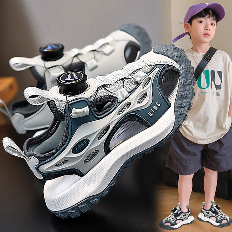 Sandals Boy'S Summer Children'S Sports Beach Shoes Big Boy'S Soft Sole Sandals - Image 3