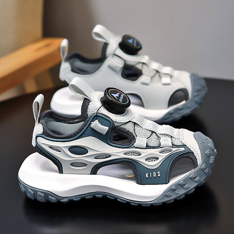 Sandals Boy'S Summer Children'S Sports Beach Shoes Big Boy'S Soft Sole Sandals - Image 1
