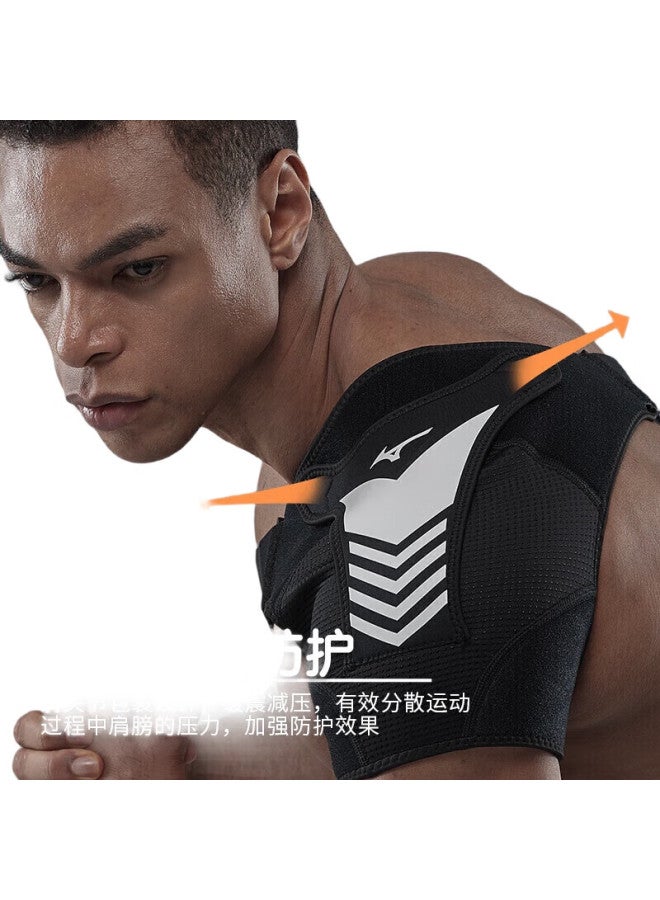 Mizuno دعم الكتف الرياضي لكرة الريشة، كرة السلة، تدريب اللياقة البدنية، سترة ضغط قابلة للتعديل وقابلة للتنفس 2509-Xl - Image 2