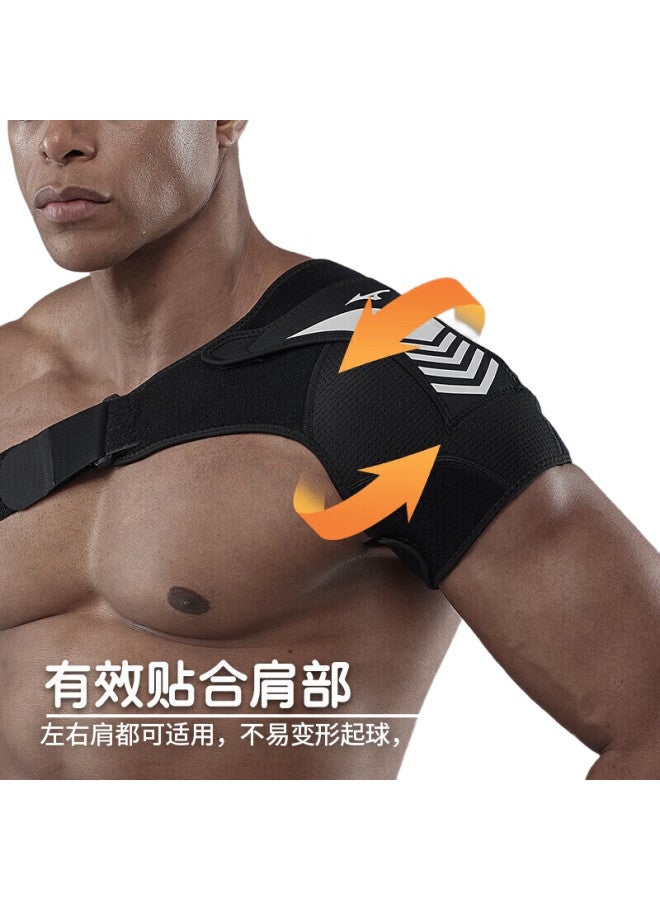 Mizuno دعم الكتف الرياضي لكرة الريشة، كرة السلة، تدريب اللياقة البدنية، سترة ضغط قابلة للتعديل وقابلة للتنفس 2509-Xl - Image 3