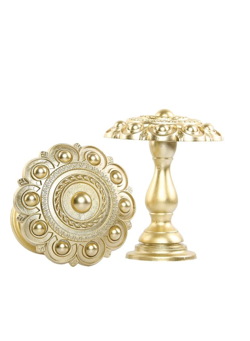 IDT 1 Pair Curtain Holdbacks Window Tie Backs Holders For Bedroom Wall Office Decor Home Sheer Blackout Drapes Blind Curtains Decorations Accessories Buckle Hooks Light Golden Colour - Image 2