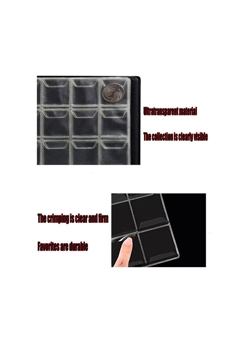 1-Piece Coins Holder,Store 240 Coins Portable Album,Coin Storage Book Case Folder Collection,Colour Blue