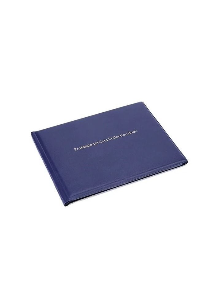 1-Piece Coins Holder,Store 240 Coins Portable Album,Coin Storage Book Case Folder Collection,Colour Blue