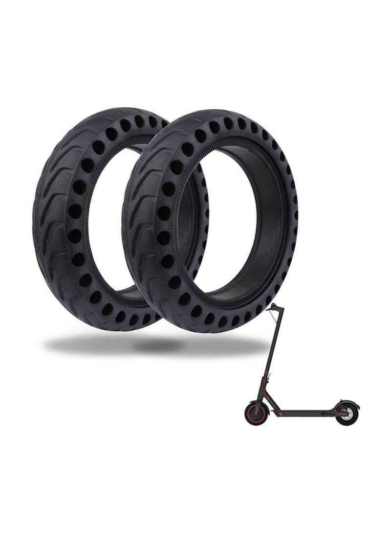 Generic Electric Scooter Replacement Tires, Rubber Solid Wheel Honeycomb Tire Grip/ Friction Non-Slip Tubeless e Accessories for Xiaomi 8.5 x2 M365/Pro (2 Pcs inch)  - Image 1