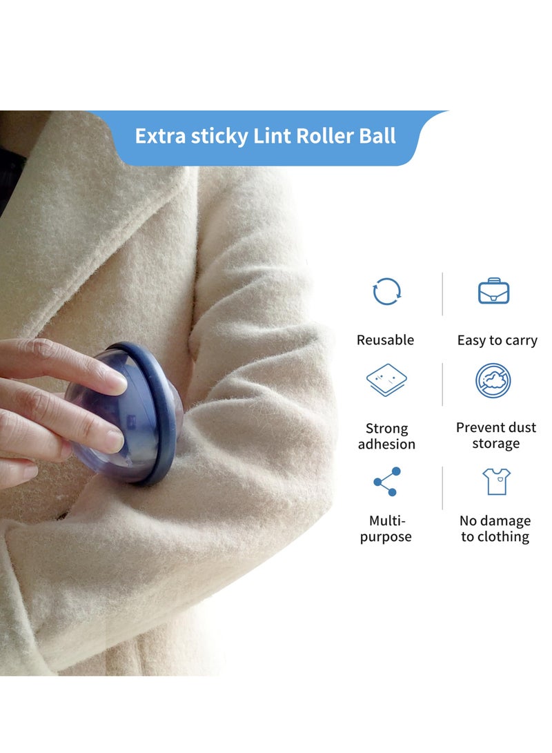 SYOSI 3 Pcs Washable Gel Lint Rollers Ball for Pet Hair Extra Sticky, Portable Reusable Gel Lint Rollers Ball, Washable Dust Pet Hair Lint Remover for Clothes, Furniture, Carpet, Dog - Image 3