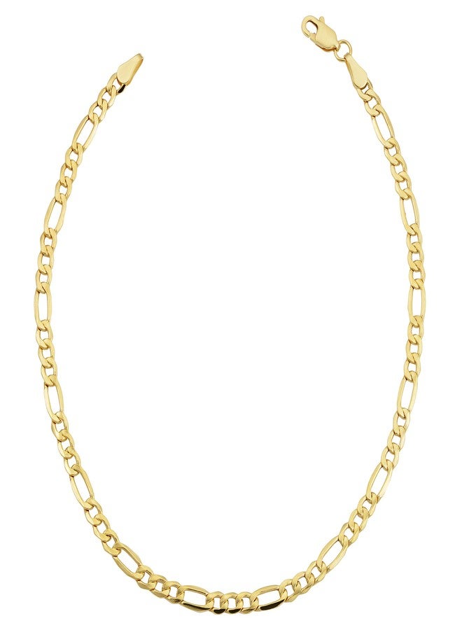 Kooljewelry سوار فيغارو من الذهب الأصفر عيار 14 قيراط مملوء (3.3 مم، 8.5 بوصة) - Image 1