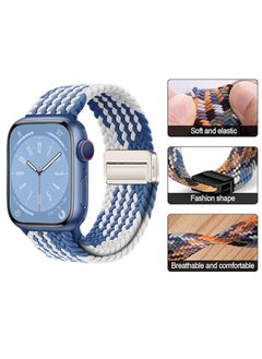 X-level Bands Compatible With Apple Watch 38mm 40mm 41mm Series 9/8/7/SE/6/5/4/3/2/1/IWatch Hermès Men Women Braided Nylon Sport Band Adjustable Elastics Magnetic Buckle Straps  - Image 4