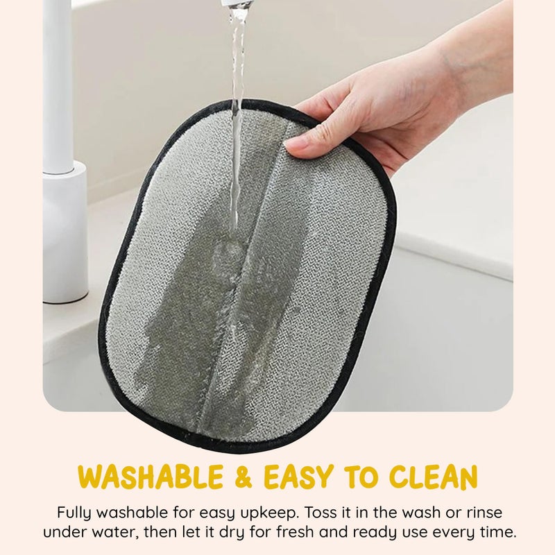 The Bark World Pet Hair Removal Gloves 2-Pack - Electrostatic Reusable Fur Remover Mitts for Cat & Dog Hair - Washable Lint Remover for Couch, Clothes, Car & Pet Beds - Image 4