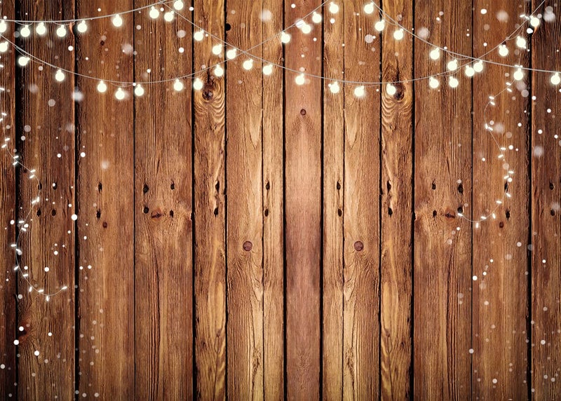 Alltten 7X5FT Brown Wood Backdrop Rustic Photo Backdrop Country Wooden Background Birthday Wedding Western Party Decoration F1 - Image 1