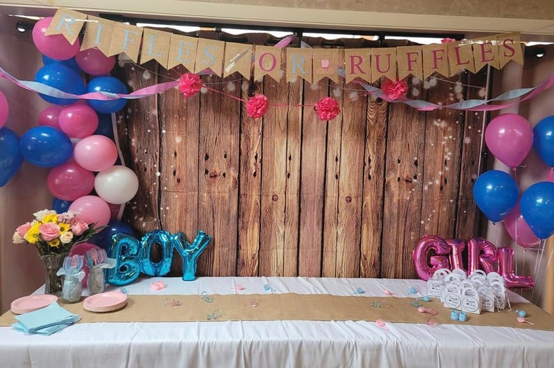 Alltten 7X5FT Brown Wood Backdrop Rustic Photo Backdrop Country Wooden Background Birthday Wedding Western Party Decoration F1 - Image 4