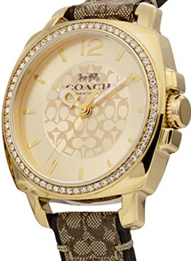 COACH ساعة يد نسائية جلدية صغيرة من بوي فريند - 14000091 - Image 3