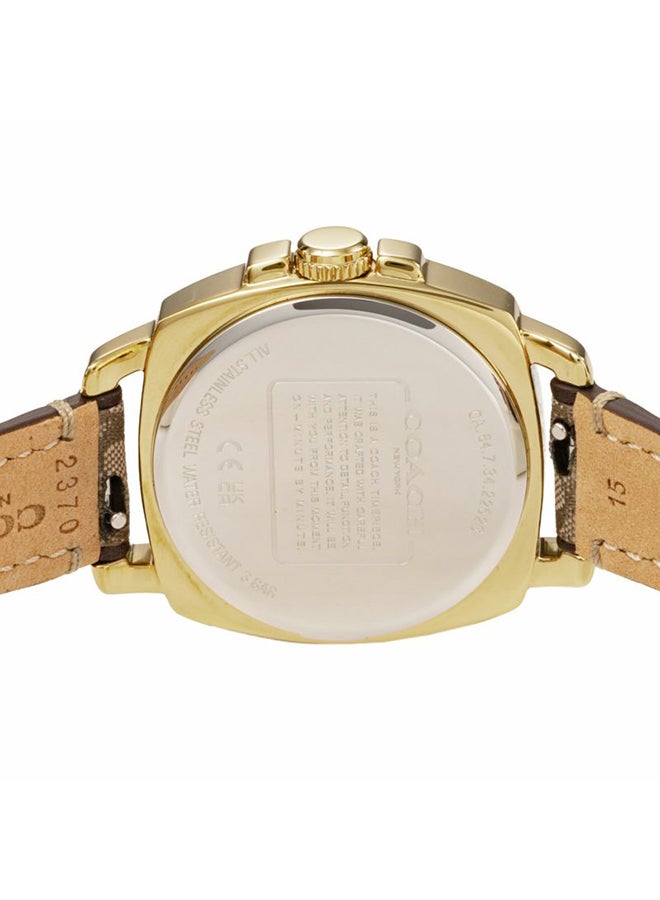 COACH ساعة يد نسائية جلدية صغيرة من بوي فريند - 14000091 - Image 4