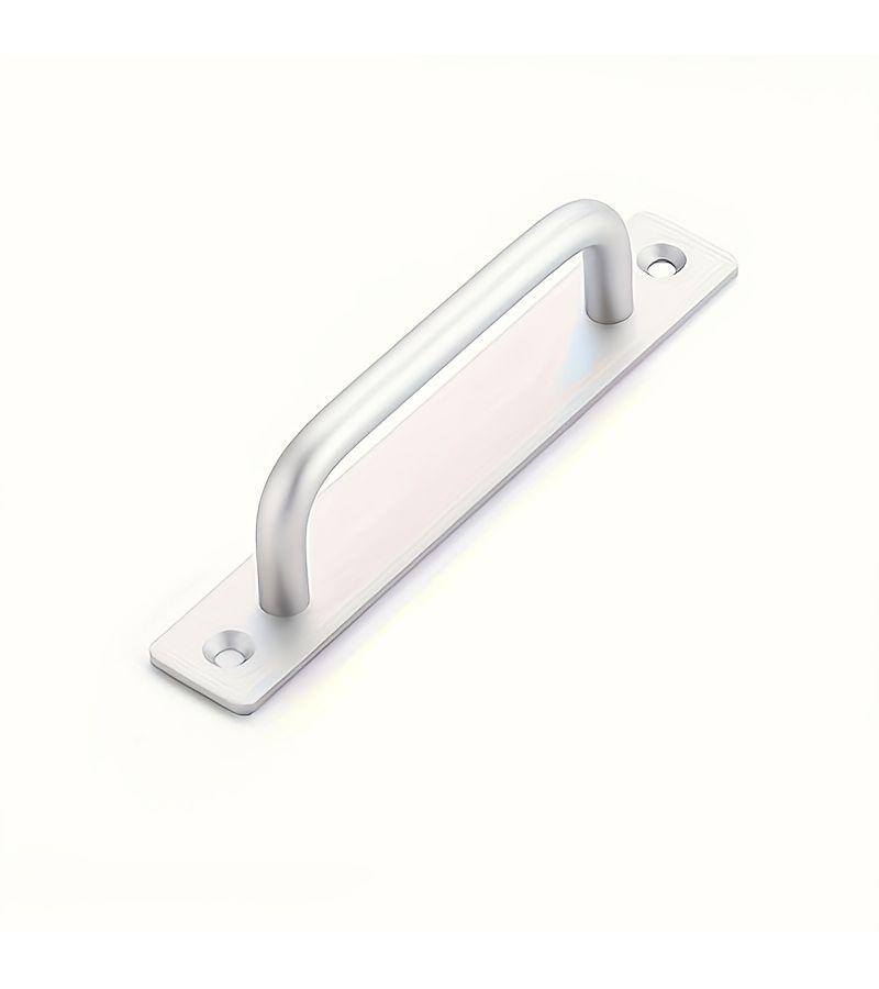 Silvery Barn Door Handle Cabinet Handle with Mounting Screws Minimalist Modern Design Easy to Install on Barn Doors Wardrobes Drawers Garages Cabinets Structurally Durable Garage Door Hardware Smooth Metal Surface Polished Ends - Image 3
