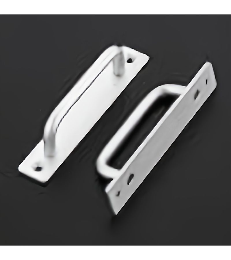 Silvery Barn Door Handle Cabinet Handle with Mounting Screws Minimalist Modern Design Easy to Install on Barn Doors Wardrobes Drawers Garages Cabinets Structurally Durable Garage Door Hardware Smooth Metal Surface Polished Ends - Image 2
