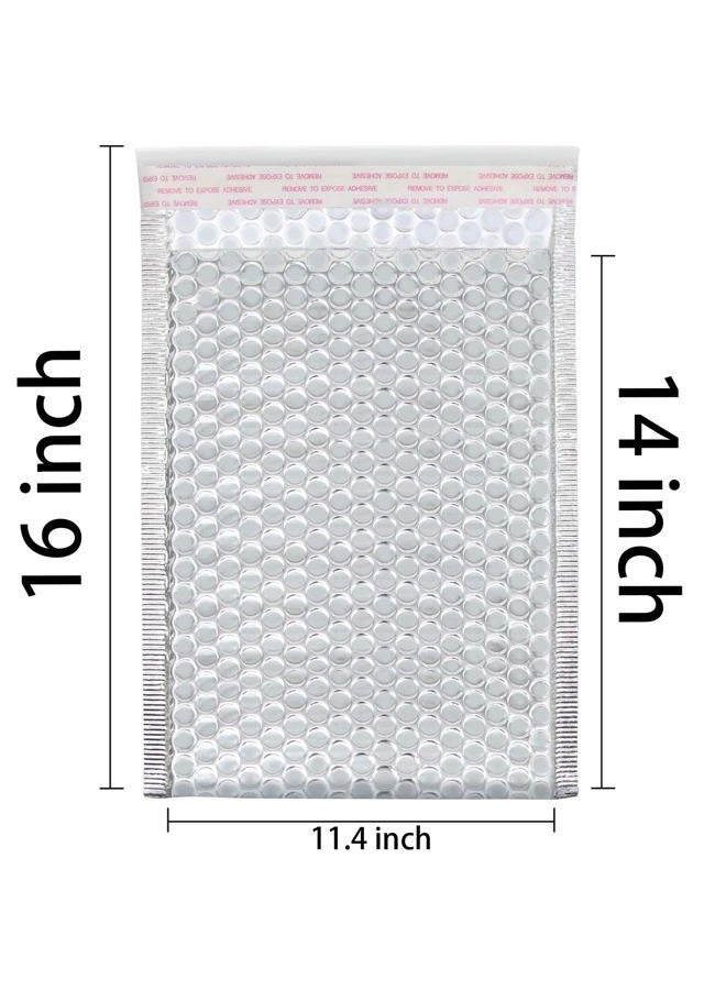 YUENPUN 20 Pack 14 x 11.4 Inch Metallic Bubble Mailers, Silver Padded Mailing Envelopes, Foil Self Seal Padded Envelopes for mailing, packing - Image 2