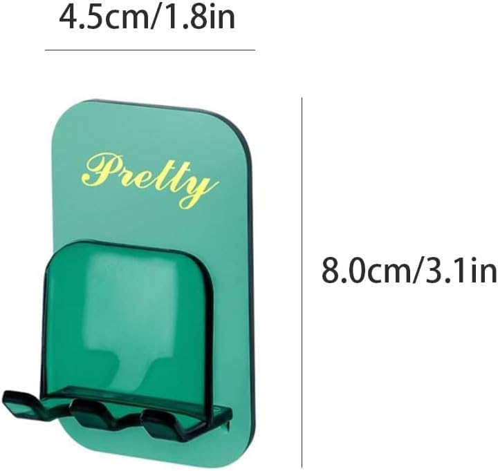 REWOP Adhesive Wall Hooks for Heavy Items Stainless Steel, PVC, ABS Nail Free Seamless Adhesive Non-Trace No Drilling Installation Hanging, Waterproof Screws Wall Hook (Toothbrush Holder Sticker, 5) - Image 2