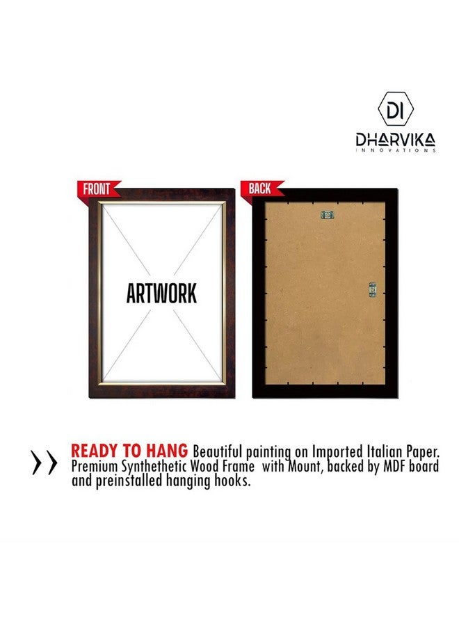 Dharvika Innovations Dharvika Innovations Radha Krishna Photo Frame Big Size Home Decoration with Sparkle Coated Lamination (14x20 Inch) - 20524 - Image 5