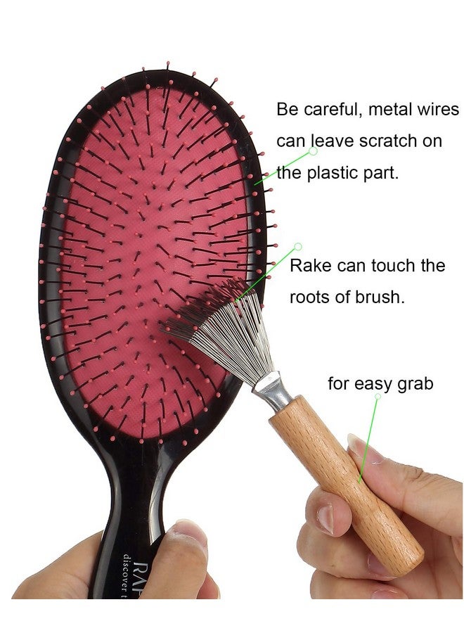 catin Hair Brush Cleaner With Metal Wire Rake For Hair Dust Lint Removal - Image 3