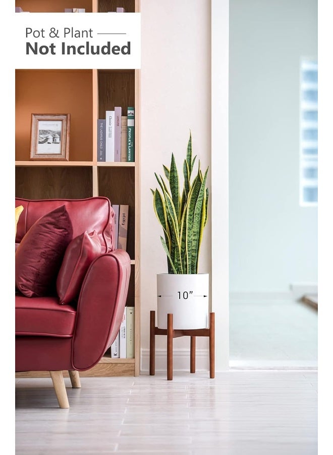 Horoof Market Horoof Home® Modern Wooden Plant Stand, 25x25x25 cm, brown Finish – Sleek and Minimalistic Design for Indoor Planters - Image 2
