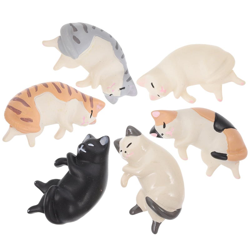 6Pcs Cute Cat Fridge Magnets Cartoon Animal Shapes For Home Office Decor Metal Surfaces - Image 2