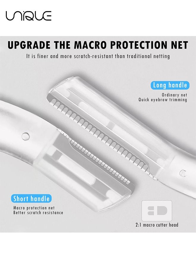 Unique 7 Pcs Eyebrow Trimmer with Dermaplaning Tools, Exfoliating Facial Razor for Women and Men, Facial Shaver to Exfoliate and Refresh the Skin, Peach Fuzz Eyebrow Hair Removal Blade Eyebrow Shaper - Image 5