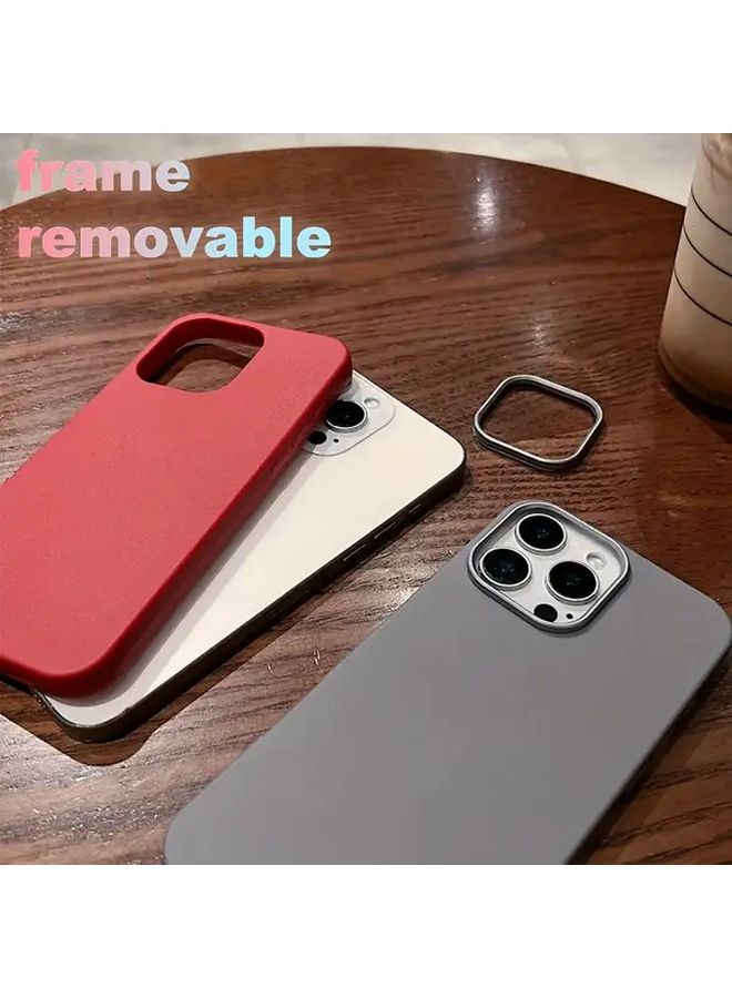 حافظة هاتف بلون مزيج 3 بتقليد نسيج الليتشي ومقاومة للسقوط لهاتف iPhone 15 Pro - Image 2
