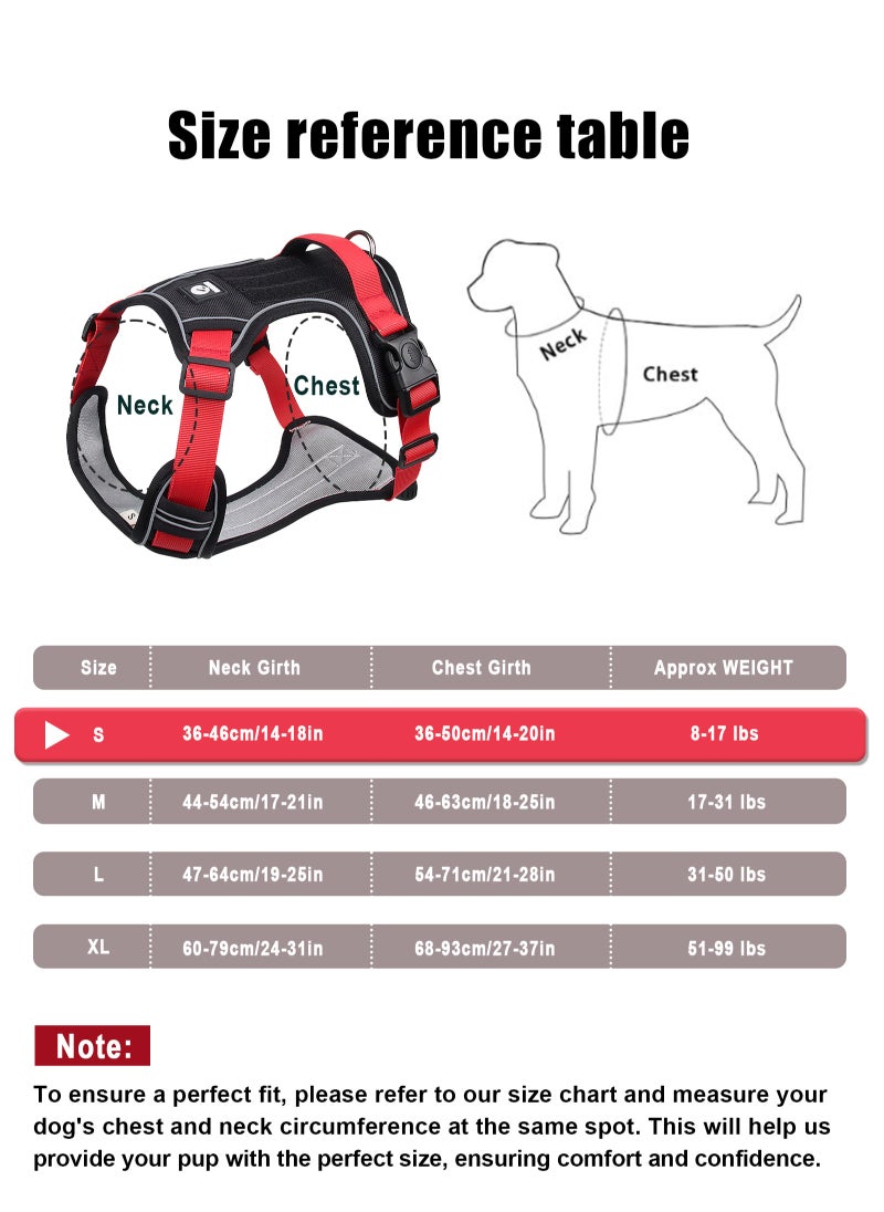 URbazaar Dog Harness No Pull, Military Dog Harness for Large Dogs with Handle & Molle, Easy Control Service Dog Vest Harness Training Walking, Adjustable Reflective Tactical Pet Harness  - Image 2