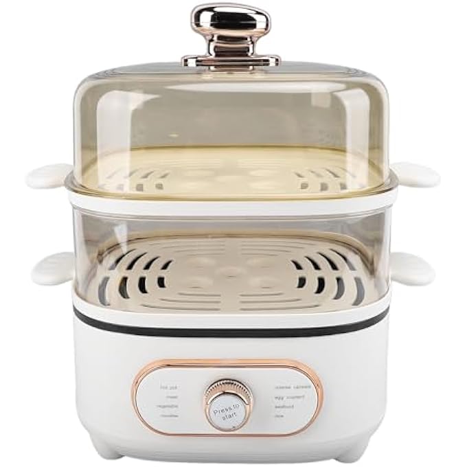 جهاز طهي بالبخار للخضراوات بقوة 1200 وات، جهاز طهي بالبخار الرقمي للطعام، مكون من طبقتين، بسعة 25 لترًا، جهاز طهي أرز مزدوج الطبقات قابل للفصل للاستخدام المنزلي، جهاز طهي بالبخار الكهربائي القابل للتكديس للطهي بالبخار - Image 1