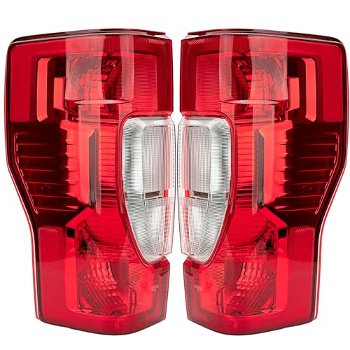 MiKaFex Tail Light Assembly Compatible With 2020-2022 Ford F250/F350/F450 Super Duty Driver and Passenger Side Rear Taillight Tail Lamp Halogen Brake Lamp(w/o Blind Spot) (non- LED) - Image 1