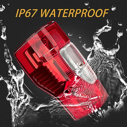 MiKaFex Tail Light Assembly Compatible With 2020-2022 Ford F250/F350/F450 Super Duty Driver and Passenger Side Rear Taillight Tail Lamp Halogen Brake Lamp(w/o Blind Spot) (non- LED) - Image 4