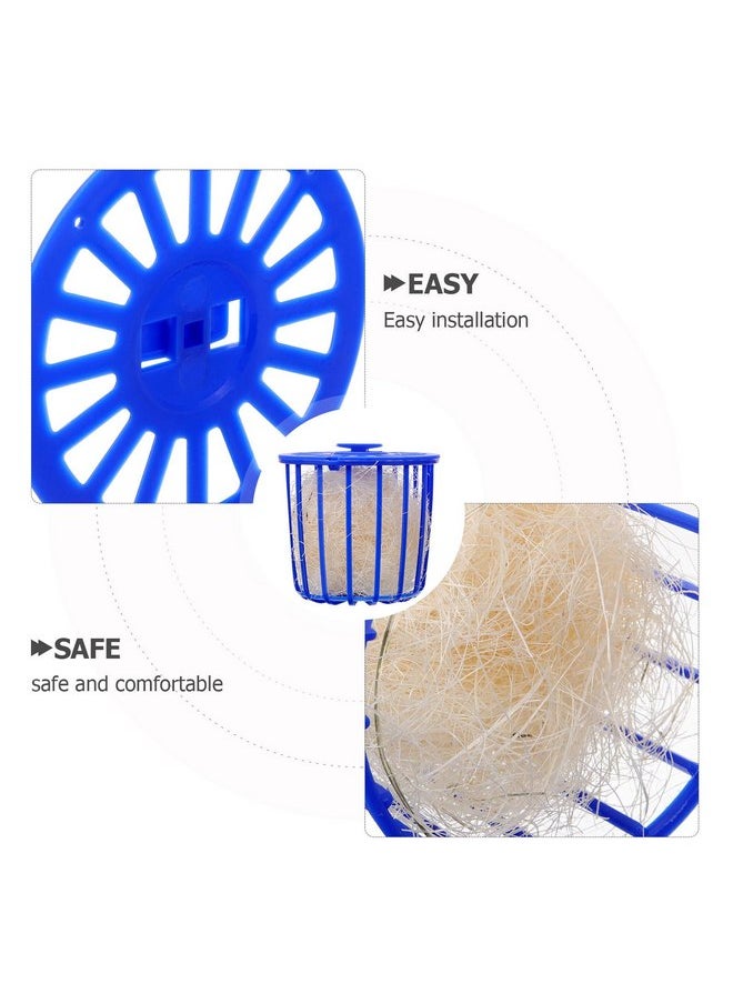POPETPOP - POPETPOP 2 Pcs Bird Nests with Jute Filler, Plastic Hollow Hanging Cage Bird Eggs Hatching Tool, Bird Breeding Hut Nest Pan for Finch Parrot Canary - Image 1