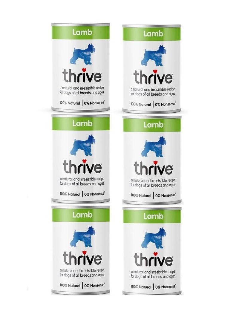 THRIVE 6 Piece Complete Lamb Dog Wet Food 400g