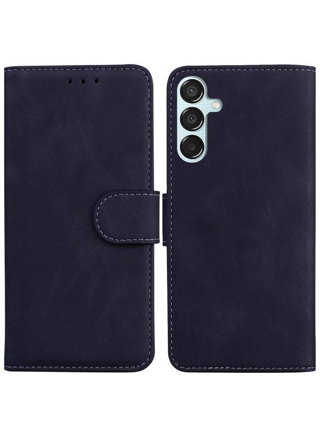 erorex Case For Samsung Galaxy M15/F15 Skin Feel Pure Color Flip Leather Phone Case - Image 1