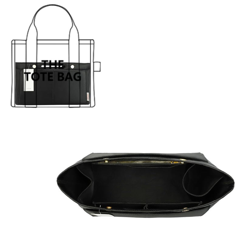 ZTUJO Purse Organizer Insert For Handbag & Tote Shaper,Tote Bag Organizer Insert For Speedy Neverful, 6 Sizes(X-Large,Silky Black) - Image 1