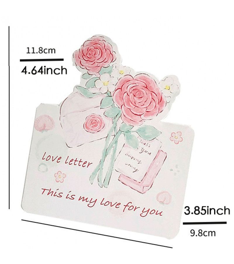 3D Pop Up Greeting Card 1 Random Piece With Colorful Fresh Flower Bouquet Design Message Writing For Birthdays Thanksgiving Anniversaries Weddings Mother Day Teachers Day - Image 2