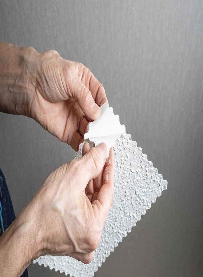 Hyde 09954 Popcorn Ceiling Patch Repair Kit, White, 2 9x6-inch Patches, 2 4-inch Round Patches, 2 Ounces of Joint Compound Drywall Mud, 2 Cotton Swabs - Image 3